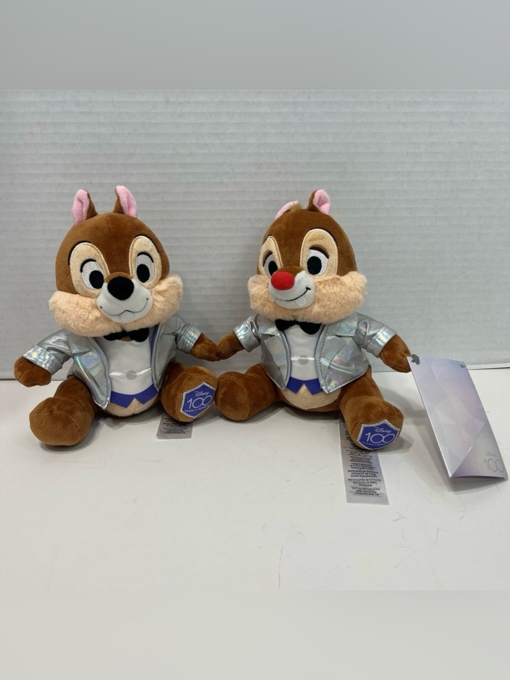 DISNEY Store Chip and Dale 100 Anniversary plush stuffed animal dolls toys NWT